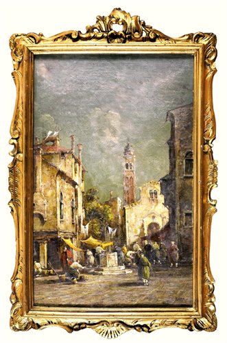 Paire de vues vénitiennes